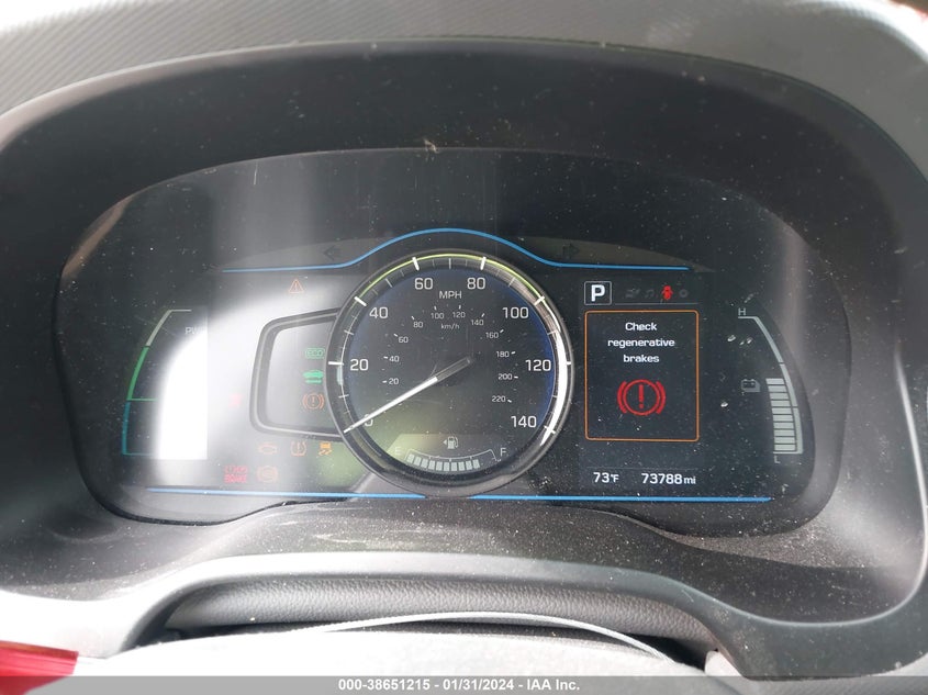 VIN KMHC65LC1KU162533 2019 HYUNDAI IONIQ HYBRID BLUE