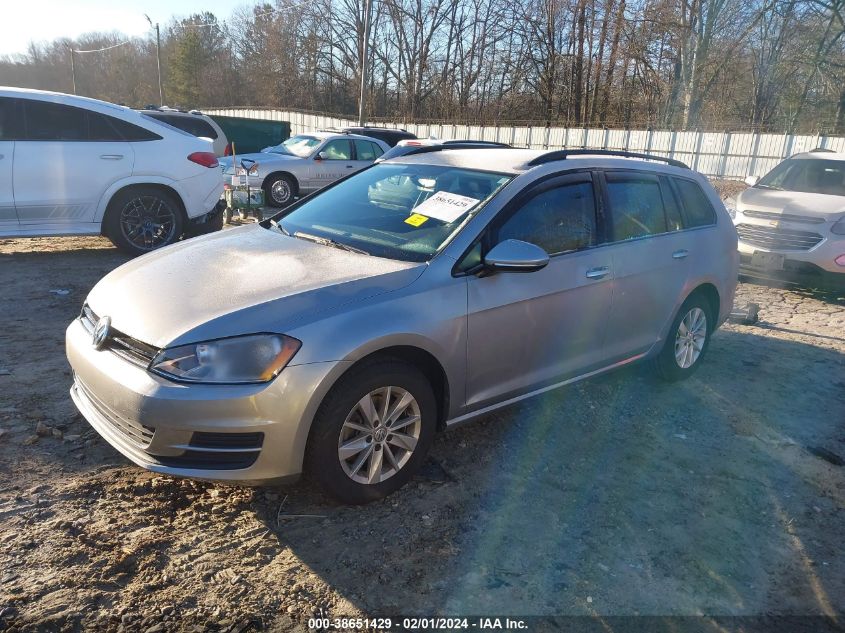 2016 VOLKSWAGEN GOLF SPORTWAGEN TSI S 4-DOOR - 3VWC17AU3GM503014