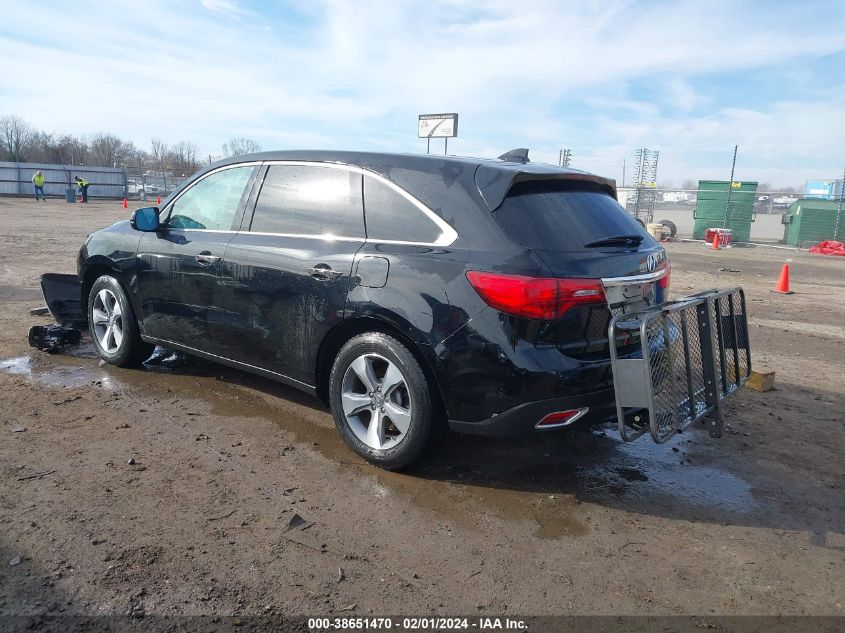 2016 ACURA MDX 3.5L (A9)/W/ACURAWATCH PLUS - 5FRYD4H21GB044314