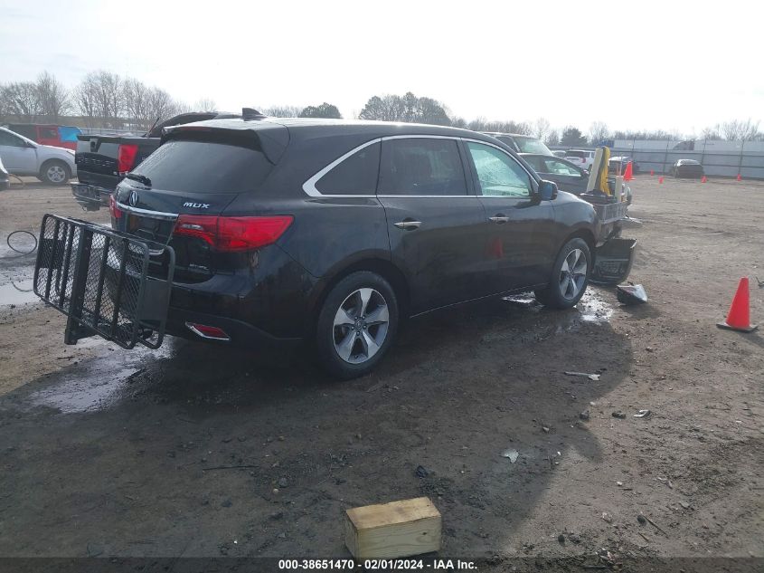 2016 ACURA MDX 3.5L (A9)/W/ACURAWATCH PLUS - 5FRYD4H21GB044314