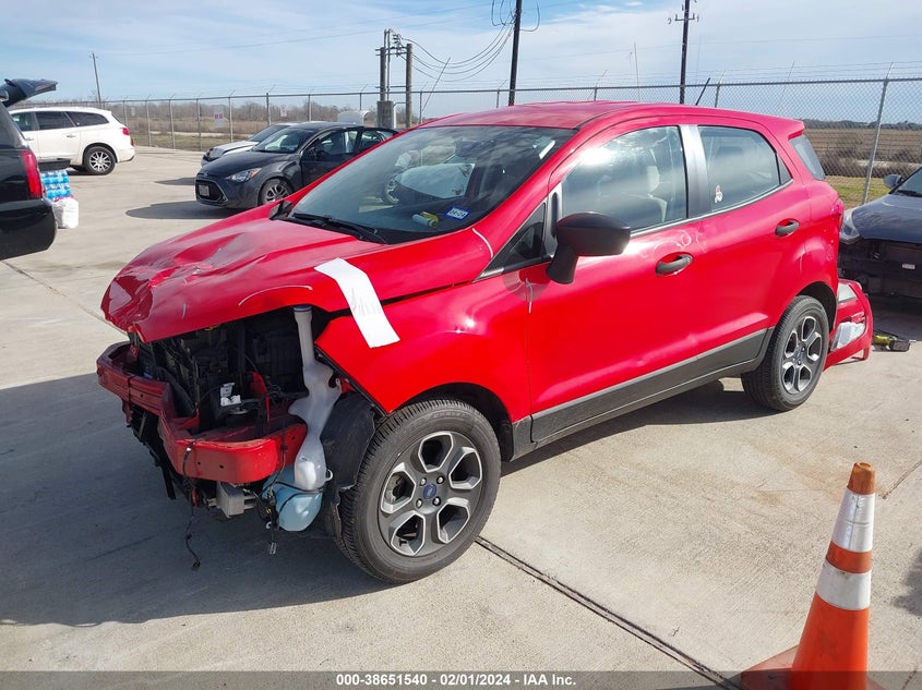 VIN MAJ3S2FE4KC262620 2019 FORD ECOSPORT S