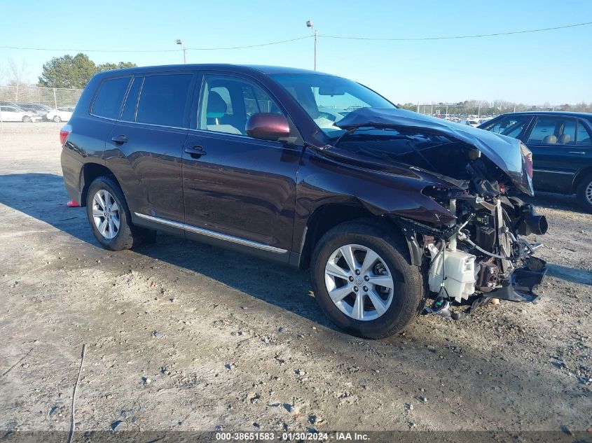 2013 TOYOTA HIGHLANDER PLUS - 5TDZA3EH1DS039851
