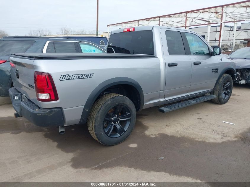 2021 RAM 1500 CLASSIC WARLOCK QUAD CAB 4X4 6'4 BOX - 1C6RR7GG6MS502019