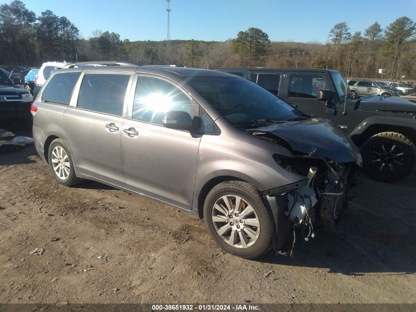 2013 TOYOTA SIENNA LIMITED V6 7 PASSENGER - 5TDYK3DCXDS313918