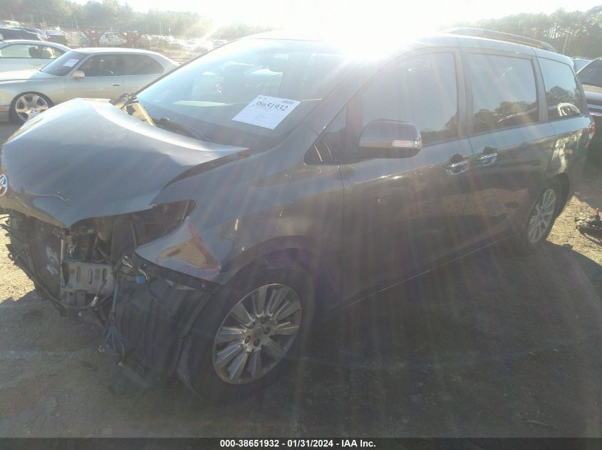 2013 TOYOTA SIENNA LIMITED V6 7 PASSENGER - 5TDYK3DCXDS313918