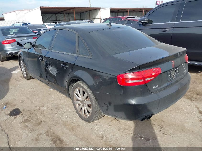 2014 AUDI A4 PREMIUM - WAUBFAFL8EN026089