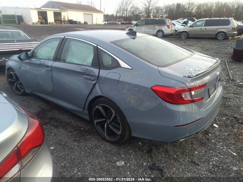 2021 HONDA ACCORD SPORT - 1HGCV1F39MA093608