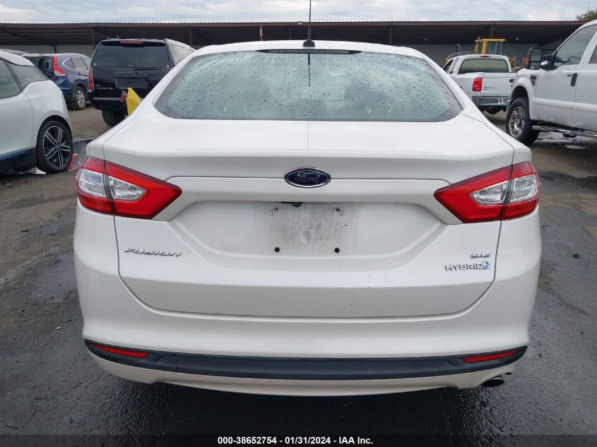 2013 FORD FUSION HYBRID SE - 3FA6P0LUXDR250572