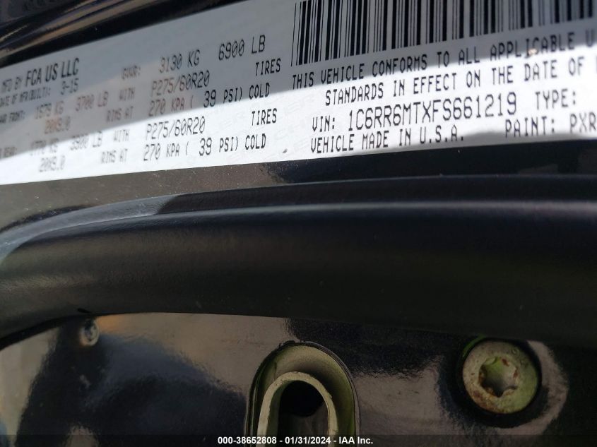 2015 RAM 1500 SPORT - 1C6RR6MTXFS661219
