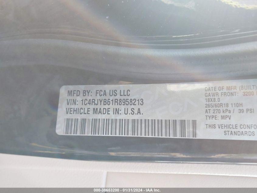 2024 JEEP GRAND CHEROKEE 4XE 1C4RJYB61R8958213