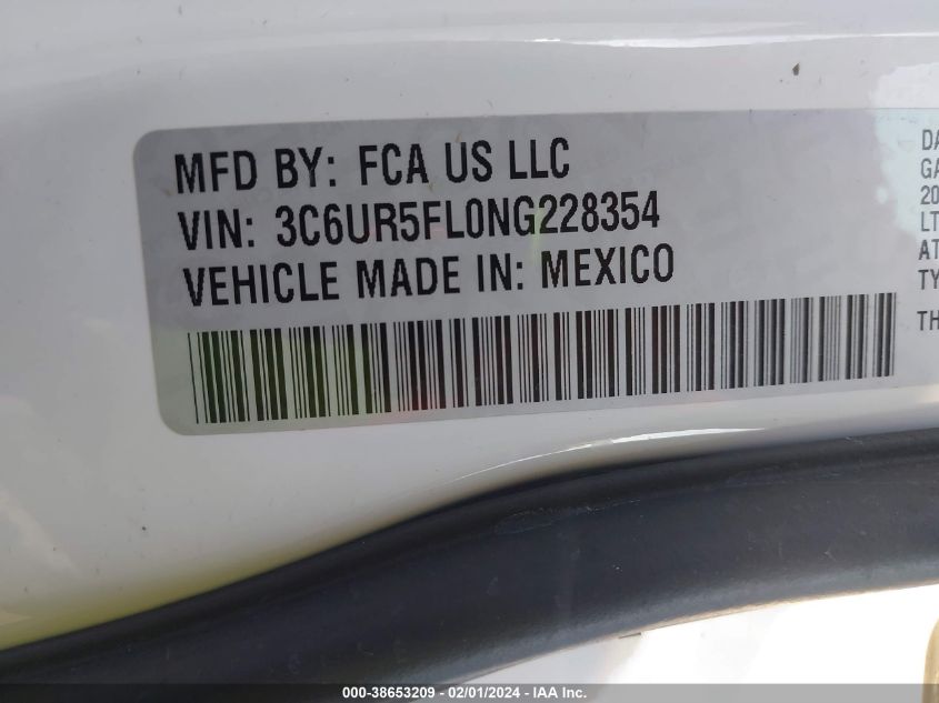 2022 RAM 2500 LARAMIE  4X4 6'4 BOX - 3C6UR5FL0NG228354