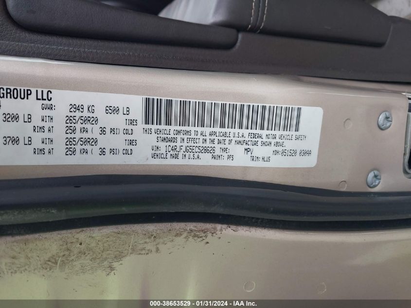 2014 JEEP GRAND CHEROKEE SUMMIT - 1C4RJFJG5EC528626