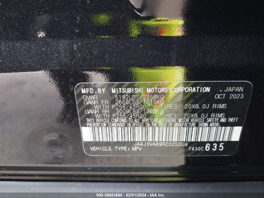 2024 MITSUBISHI OUTLANDER SE/BLACK EDITION - JA4J3VA89RZ025009