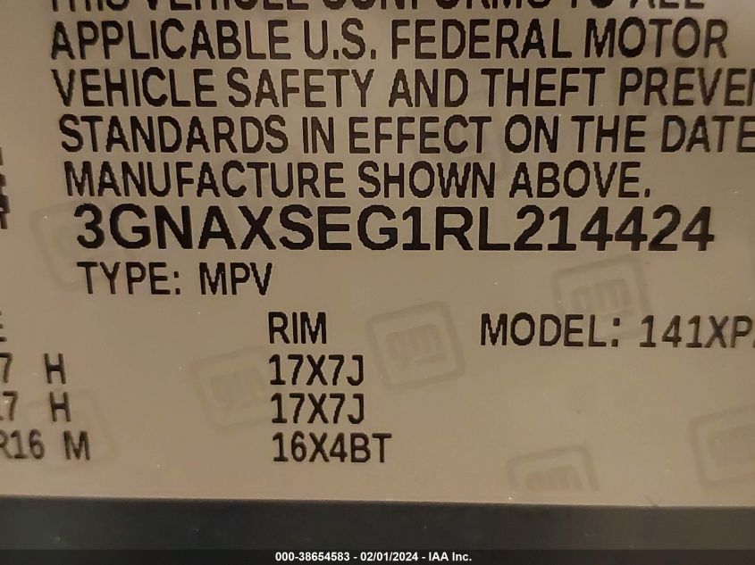 2024 CHEVROLET EQUINOX LS - 3GNAXSEG1RL214424