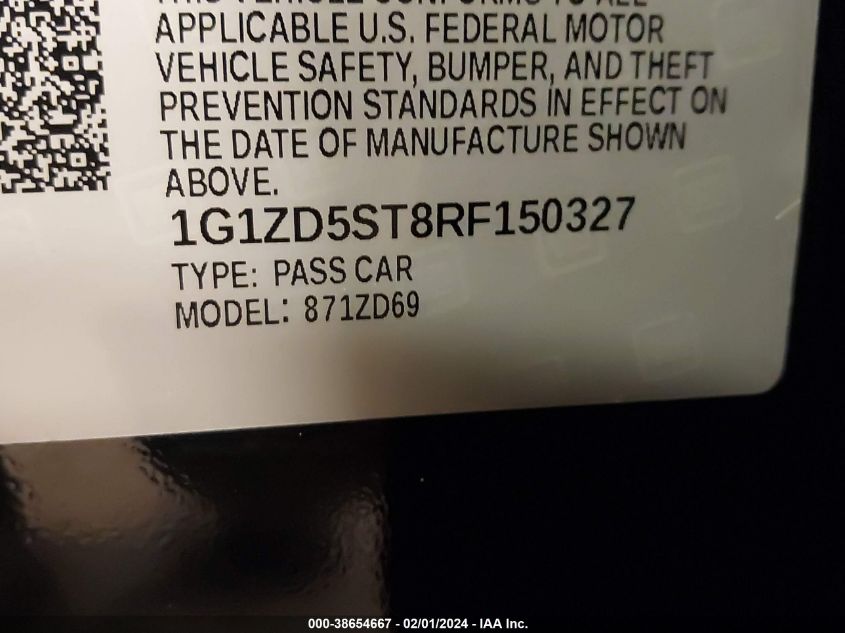 2024 CHEVROLET MALIBU FWD 1LT - 1G1ZD5ST8RF150327