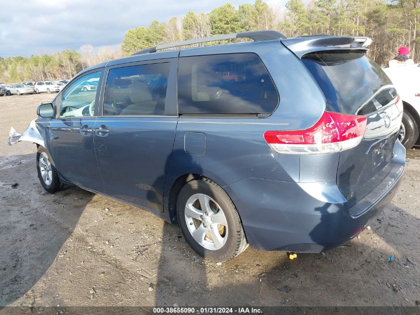 2014 TOYOTA SIENNA LE V6 8 PASSENGER - 5TDKK3DCXES462708