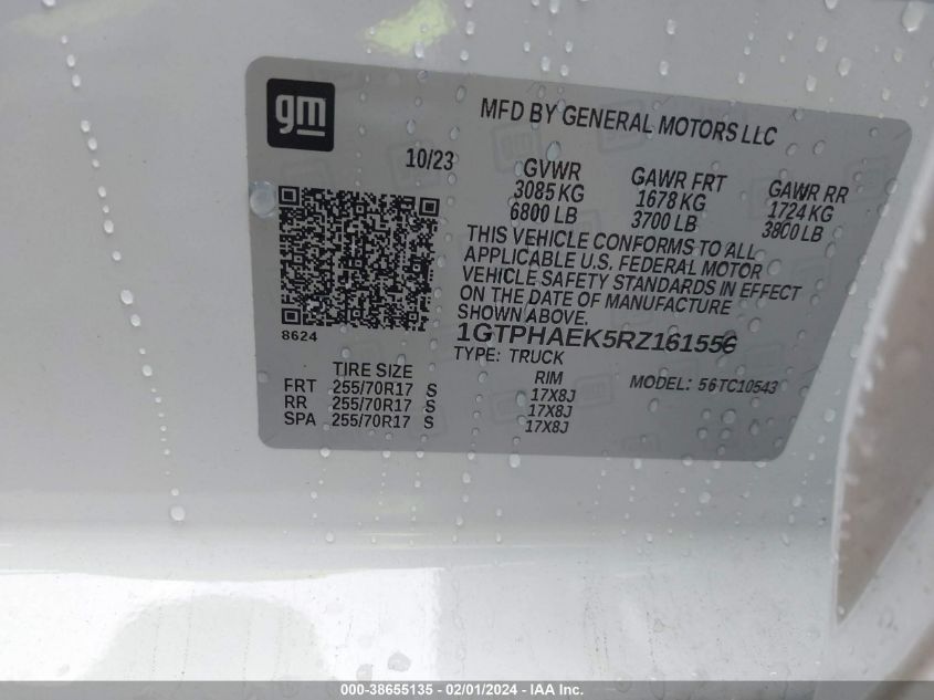 2024 GMC SIERRA C1500 - 1GTPHAEK5RZ161556