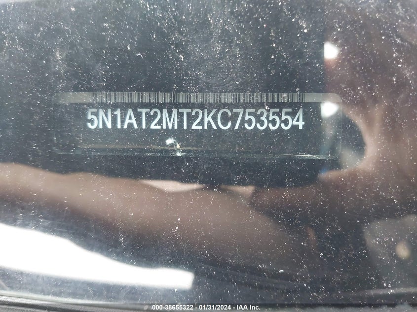VIN 5N1AT2MT2KC753554 2019 NISSAN ROGUE SL