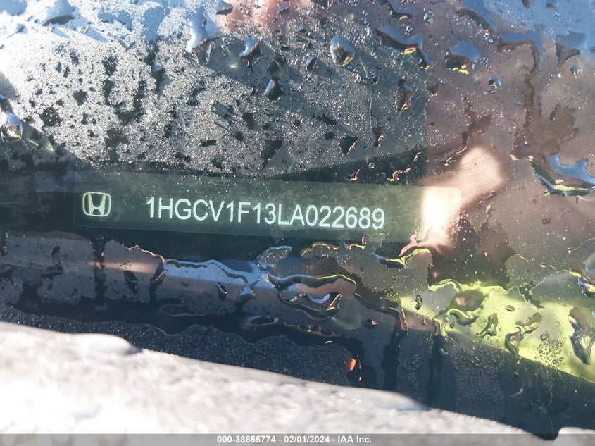 VIN 1HGCV1F13LA022689 2020 HONDA ACCORD LX