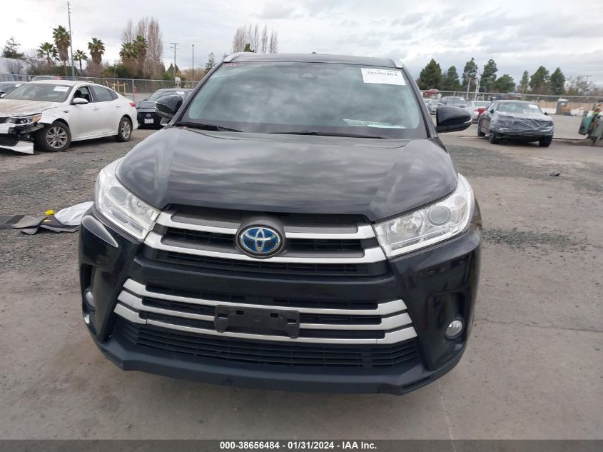 2019 TOYOTA HIGHLANDER HYBRID XLE - 5TDJGRFH1KS054103