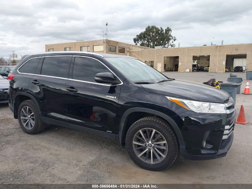 2019 TOYOTA HIGHLANDER HYBRID XLE - 5TDJGRFH1KS054103