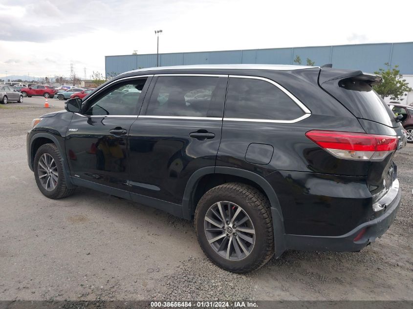 2019 TOYOTA HIGHLANDER HYBRID XLE - 5TDJGRFH1KS054103