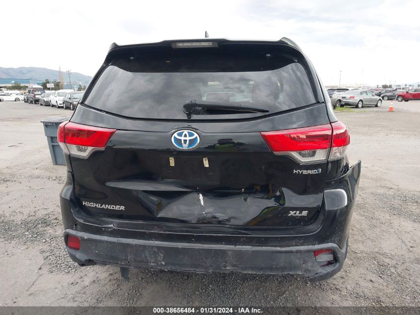 2019 TOYOTA HIGHLANDER HYBRID XLE - 5TDJGRFH1KS054103