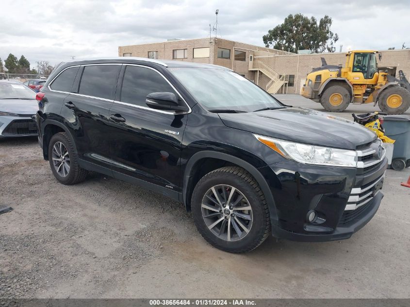 2019 TOYOTA HIGHLANDER HYBRID XLE - 5TDJGRFH1KS054103