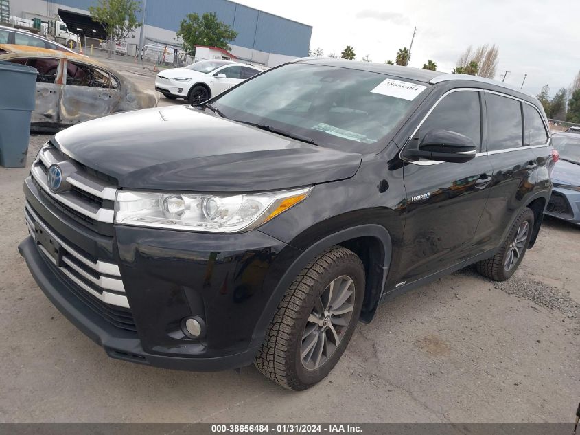 2019 TOYOTA HIGHLANDER HYBRID XLE - 5TDJGRFH1KS054103