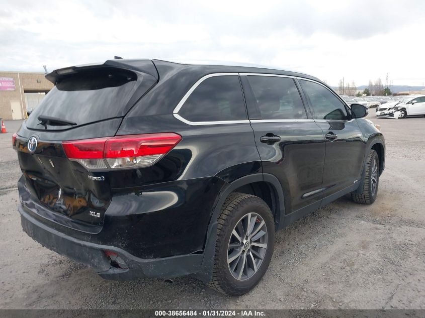 2019 TOYOTA HIGHLANDER HYBRID XLE - 5TDJGRFH1KS054103