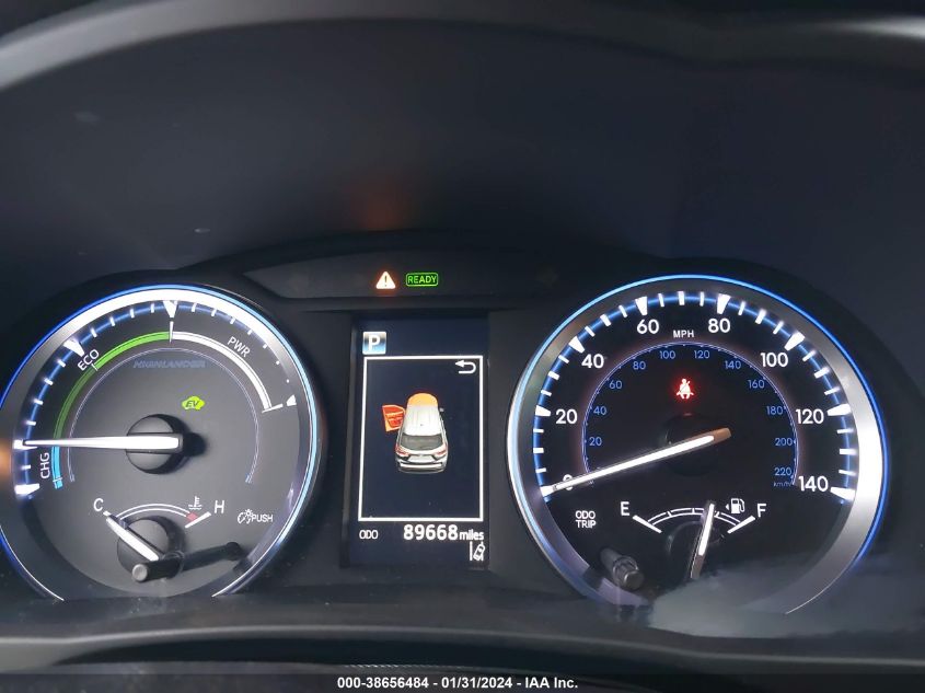 2019 TOYOTA HIGHLANDER HYBRID XLE - 5TDJGRFH1KS054103