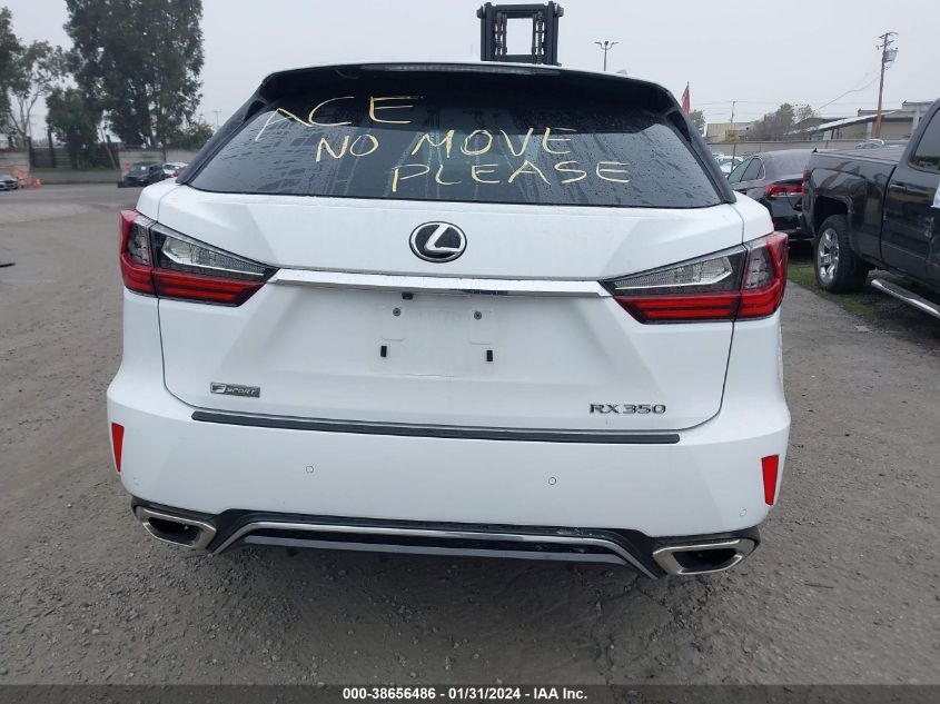 2019 LEXUS RX 350 F SPORT - 2T2ZZMCA2KC143965