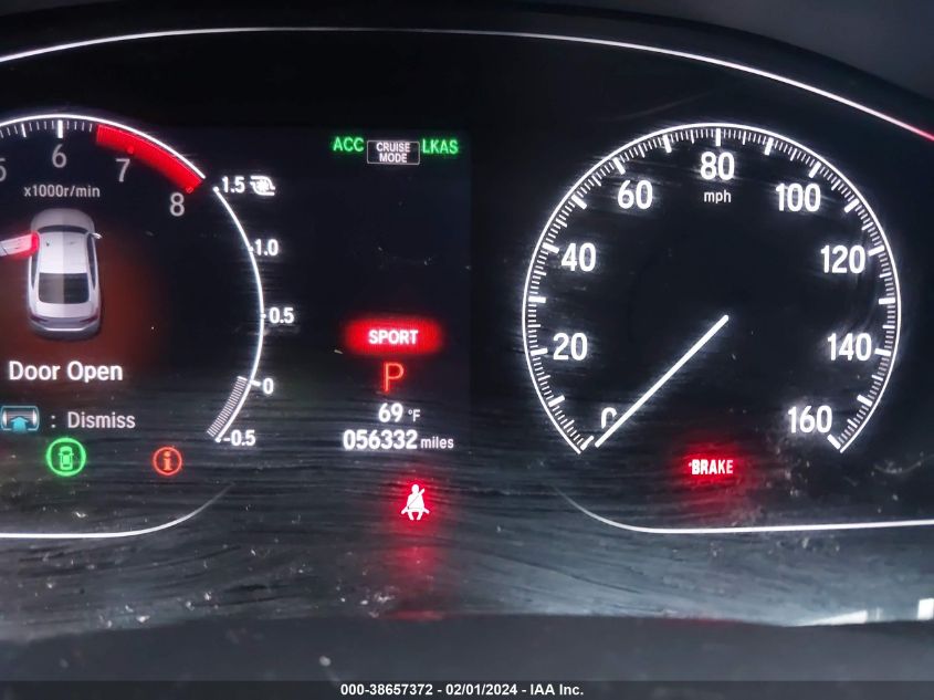 2019 HONDA ACCORD SPORT - 1HGCV1F36KA095121
