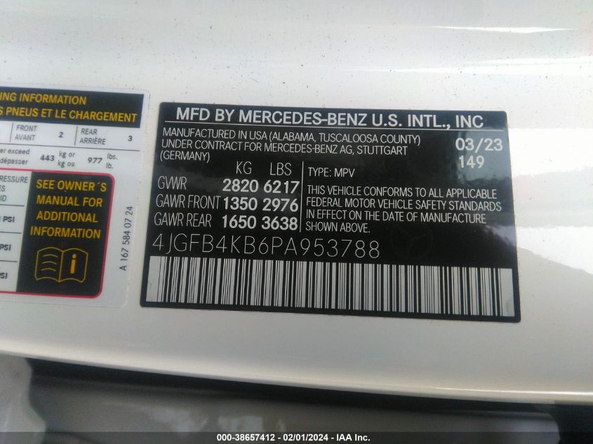 2023 MERCEDES-BENZ GLE 350 4MATIC - 4JGFB4KB6PA953788