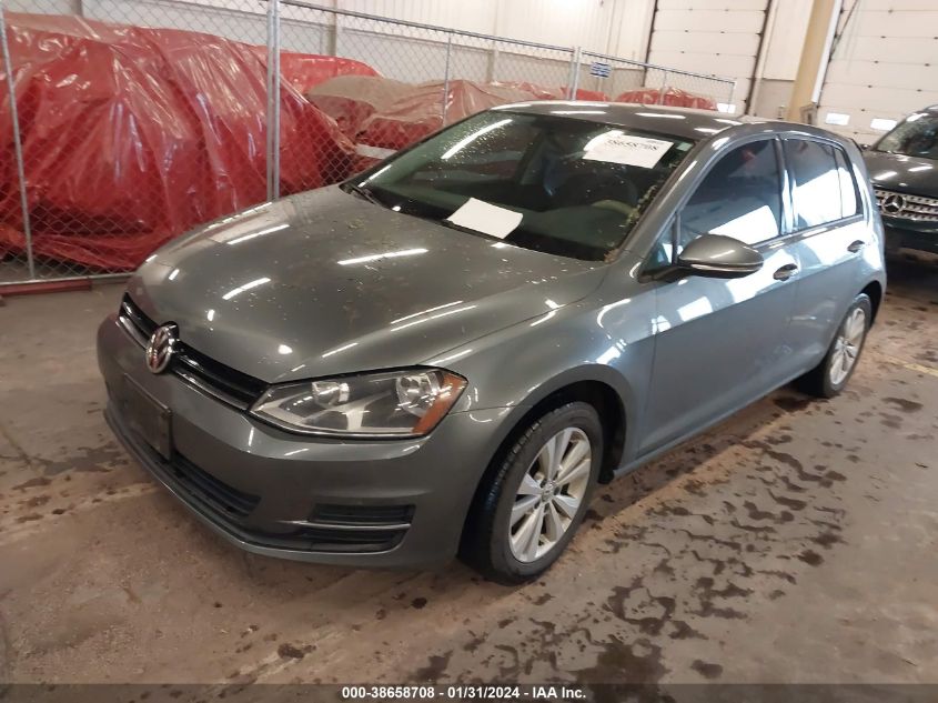 2015 VOLKSWAGEN GOLF TDI S 4-DOOR - 3VW2A7AU2FM098337