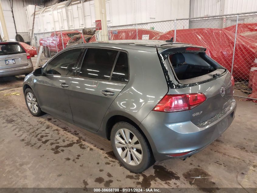2015 VOLKSWAGEN GOLF TDI S 4-DOOR - 3VW2A7AU2FM098337