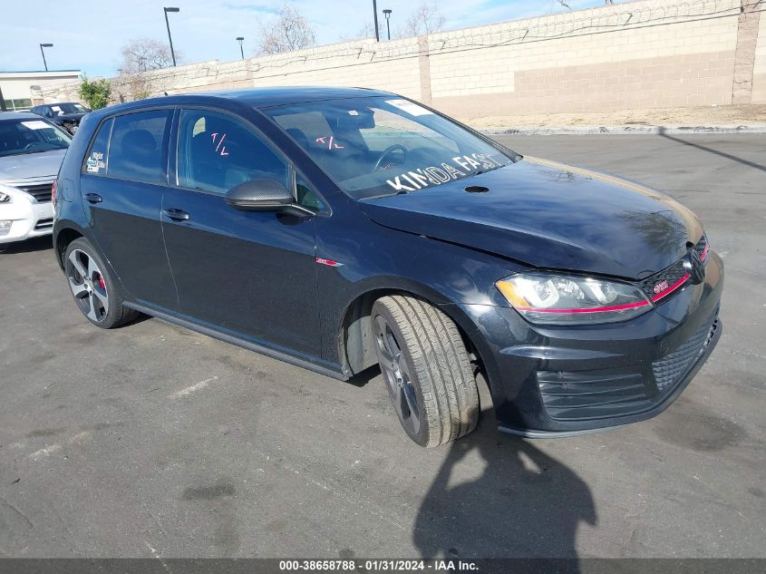 3VW447AU1HM006413 VOLKSWAGEN GOLF GTI SE 4-DOOR 2017