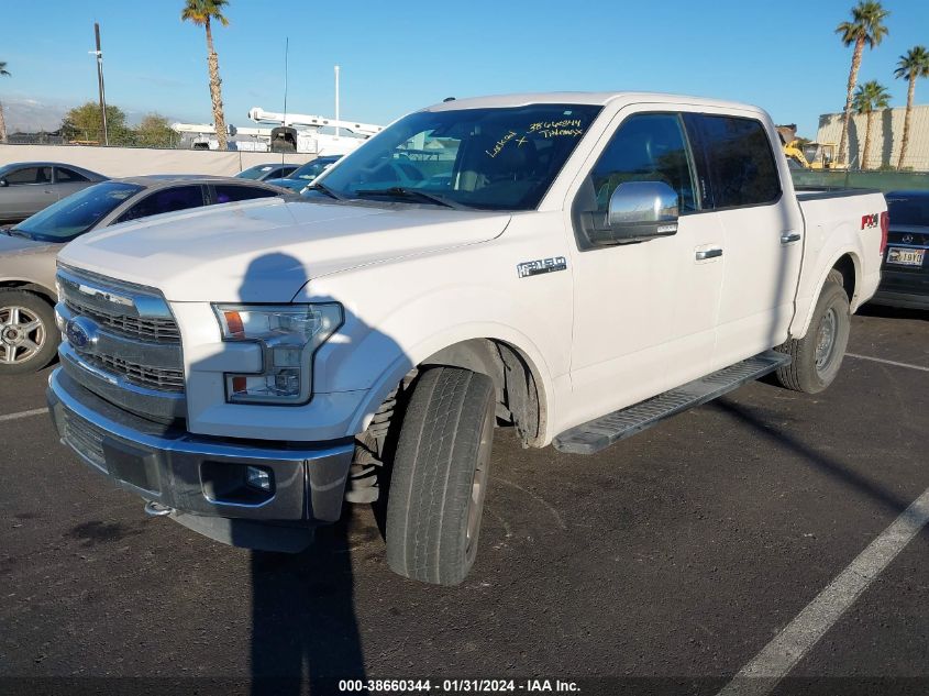2016 FORD F-150 LARIAT - 1FTEW1EF4GKF70993
