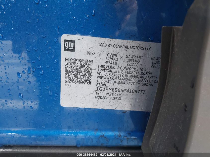 2023 CHEVROLET BOLT EUV LT - 1G1FY6S05P4109777