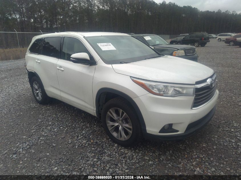 2015 TOYOTA HIGHLANDER XLE V6 - 5TDKKRFH7FS044538