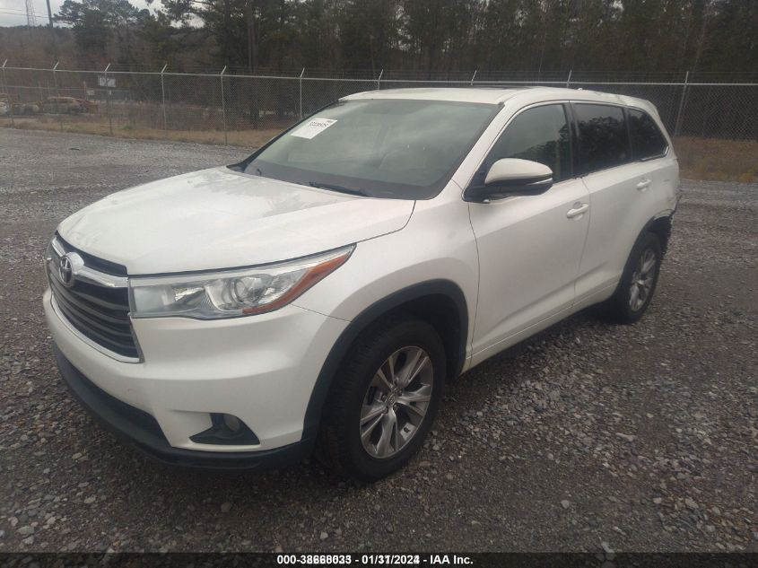 2015 TOYOTA HIGHLANDER XLE V6 - 5TDKKRFH7FS044538