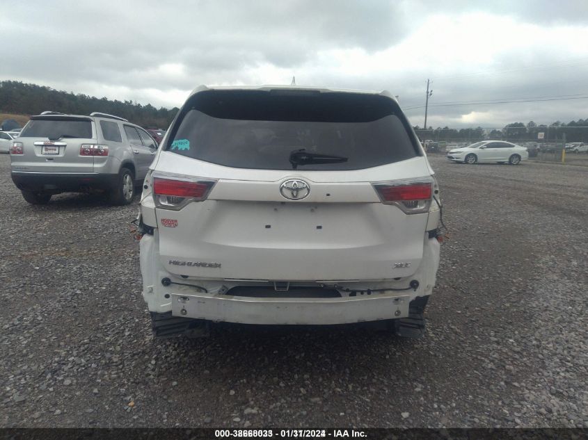 2015 TOYOTA HIGHLANDER XLE V6 - 5TDKKRFH7FS044538