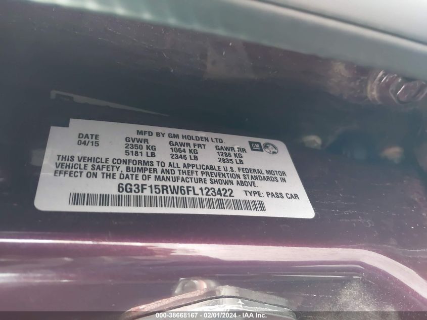 2015 CHEVROLET SS - 6G3F15RW6FL123422