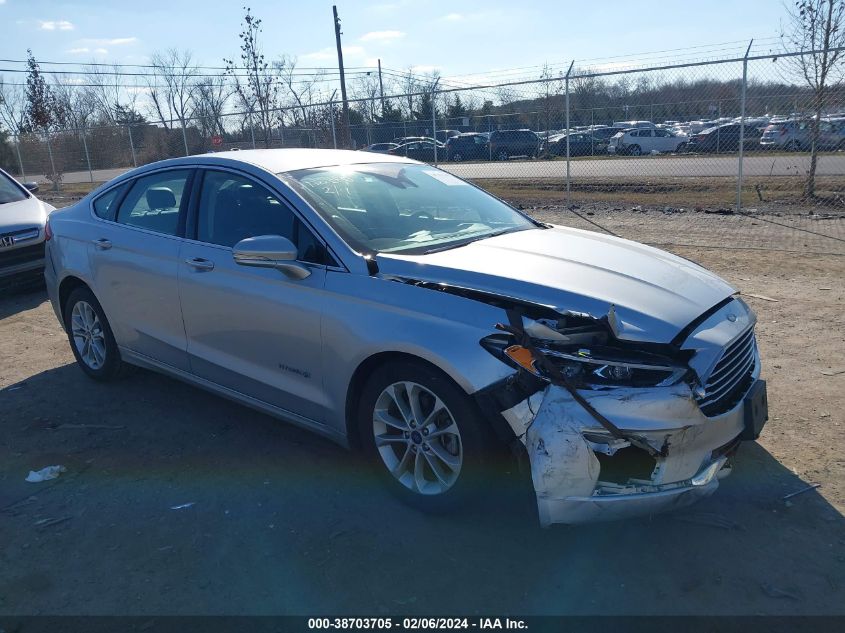 Lot #2525406907 2019 FORD FUSION HYBRID SEL salvage car