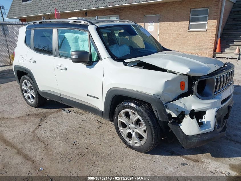 Lot #2525412007 2020 JEEP RENEGADE LIMITED FWD salvage car