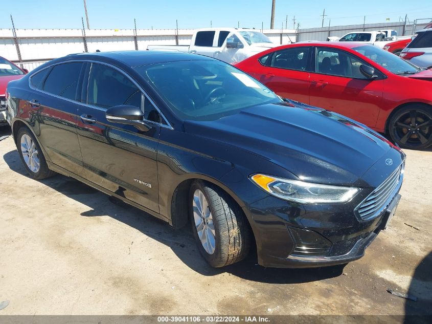 Lot #2525410599 2019 FORD FUSION HYBRID SEL salvage car
