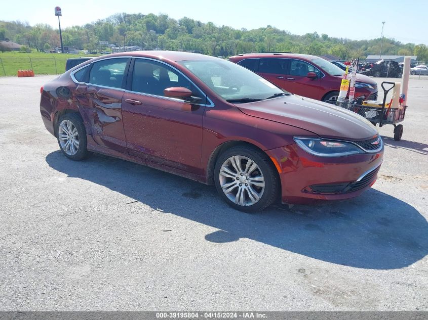 Lot #2525409342 2015 CHRYSLER 200 LIMITED salvage car