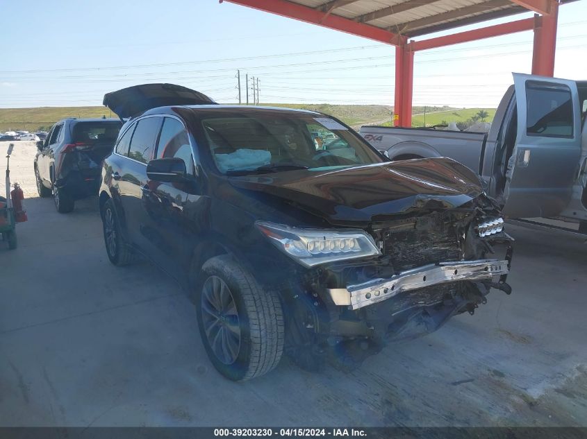 Lot #2525402469 2016 ACURA MDX TECHNOLOGY   ACURAWATCH PLUS PACKAGES/TECHNOLOGY PACKAGE salvage car