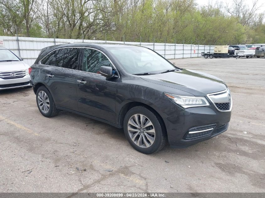 Lot #2539235567 2016 ACURA MDX TECHNOLOGY   ACURAWATCH PLUS PACKAGES/TECHNOLOGY PACKAGE salvage car