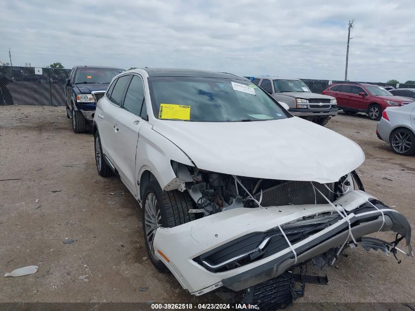 Lot #2541529758 2016 LINCOLN MKX RESERVE salvage car